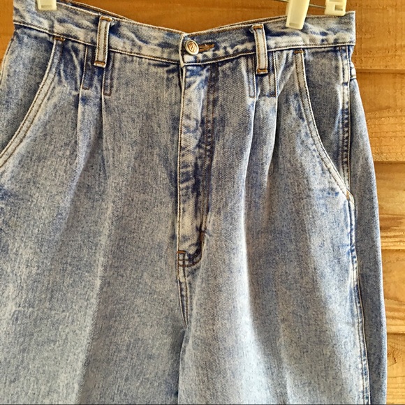Vintage Bill Blass High Waisted Pleated Jeans - Picture 5 of 12